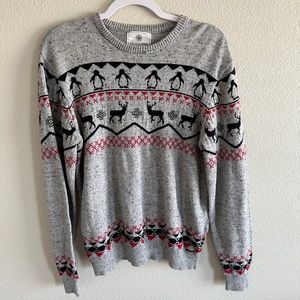 Christmas Sweater Penguins Men’s Medium